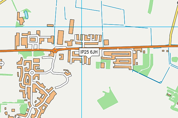 IP25 6JH map - OS VectorMap District (Ordnance Survey)