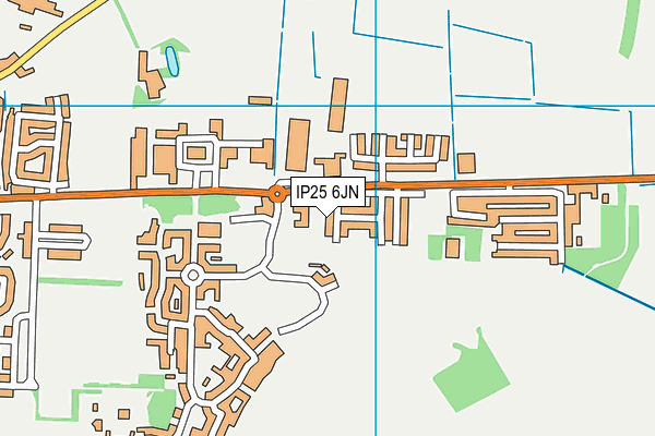 IP25 6JN map - OS VectorMap District (Ordnance Survey)