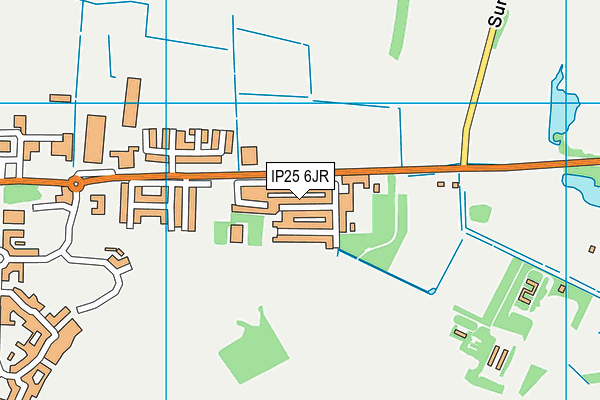 IP25 6JR map - OS VectorMap District (Ordnance Survey)