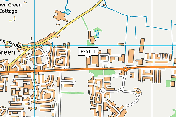 IP25 6JT map - OS VectorMap District (Ordnance Survey)