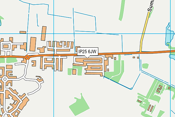 IP25 6JW map - OS VectorMap District (Ordnance Survey)