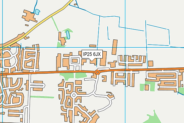 Nr Health And Fitness (Watton) map (IP25 6JX) - OS VectorMap District (Ordnance Survey)