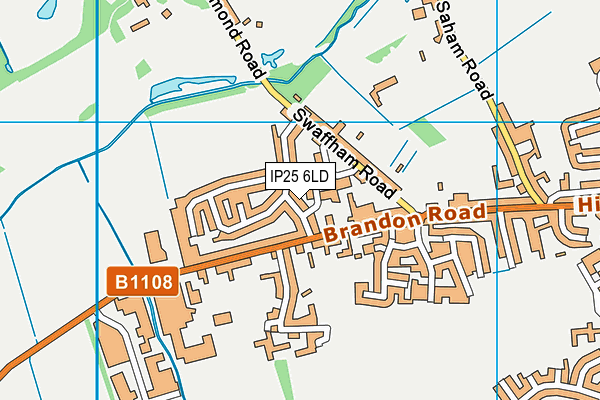 IP25 6LD map - OS VectorMap District (Ordnance Survey)