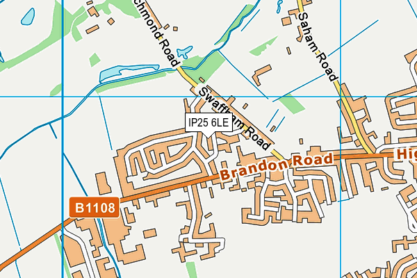 IP25 6LE map - OS VectorMap District (Ordnance Survey)