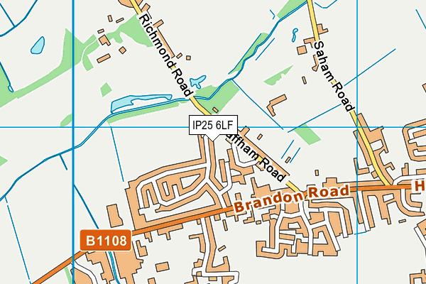 IP25 6LF map - OS VectorMap District (Ordnance Survey)