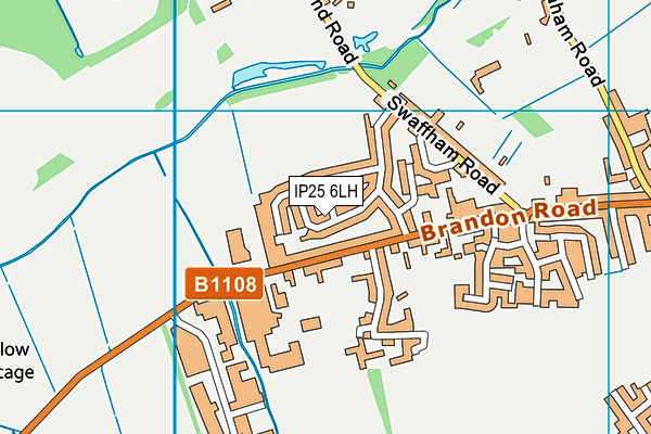 IP25 6LH map - OS VectorMap District (Ordnance Survey)