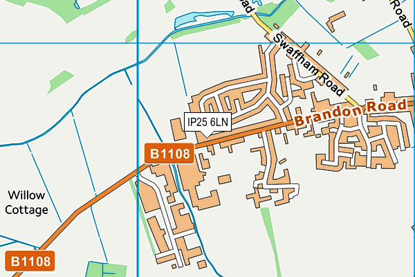 IP25 6LN map - OS VectorMap District (Ordnance Survey)