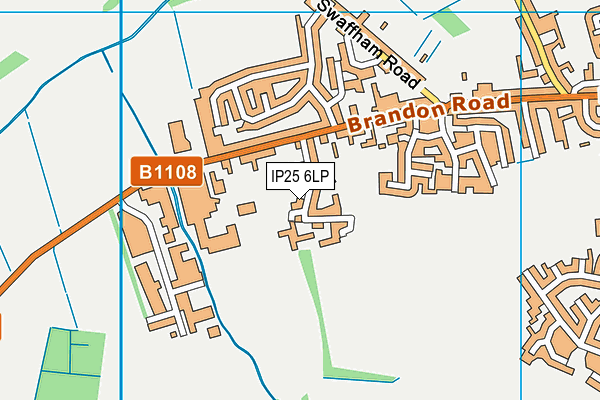 IP25 6LP map - OS VectorMap District (Ordnance Survey)