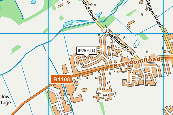 IP25 6LQ map - OS VectorMap District (Ordnance Survey)