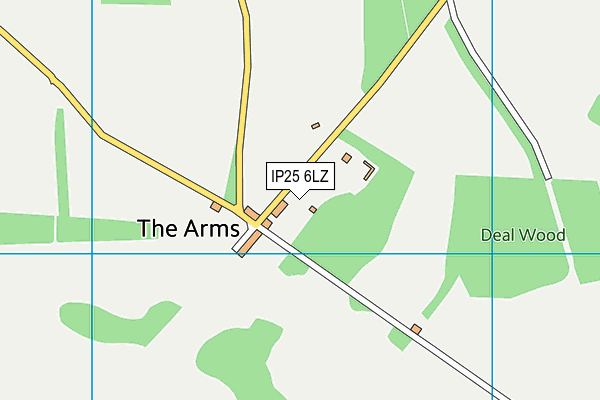 IP25 6LZ map - OS VectorMap District (Ordnance Survey)