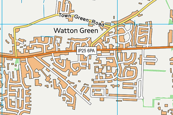 IP25 6PA map - OS VectorMap District (Ordnance Survey)