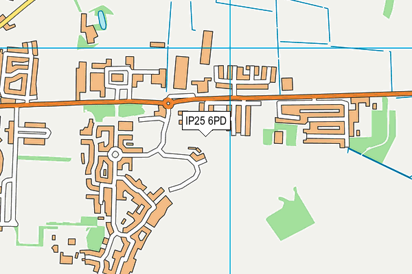 IP25 6PD map - OS VectorMap District (Ordnance Survey)