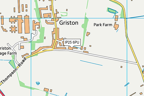 IP25 6PU map - OS VectorMap District (Ordnance Survey)