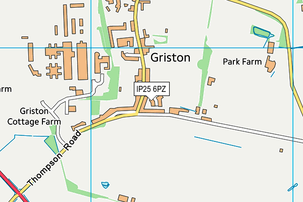 IP25 6PZ map - OS VectorMap District (Ordnance Survey)