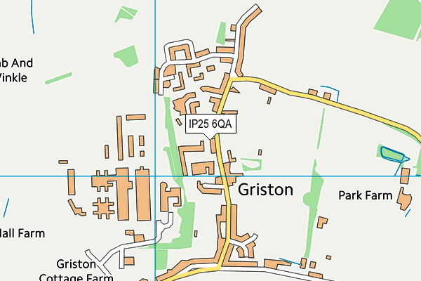 IP25 6QA map - OS VectorMap District (Ordnance Survey)