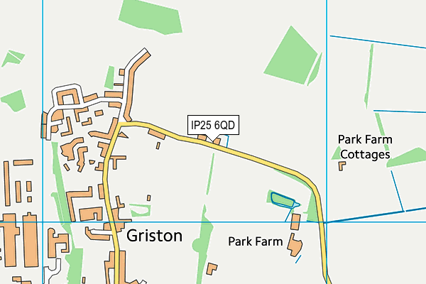 IP25 6QD map - OS VectorMap District (Ordnance Survey)