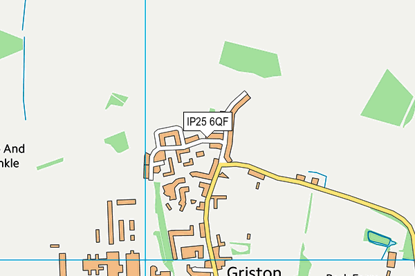 IP25 6QF map - OS VectorMap District (Ordnance Survey)