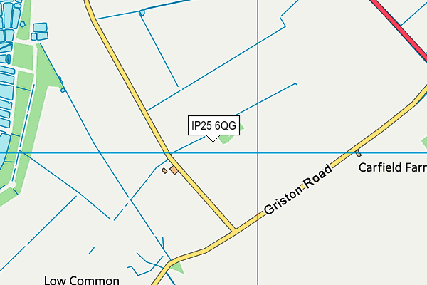 IP25 6QG map - OS VectorMap District (Ordnance Survey)
