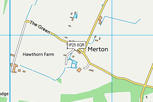 IP25 6QR map - OS VectorMap District (Ordnance Survey)