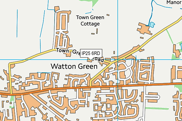 IP25 6RD map - OS VectorMap District (Ordnance Survey)