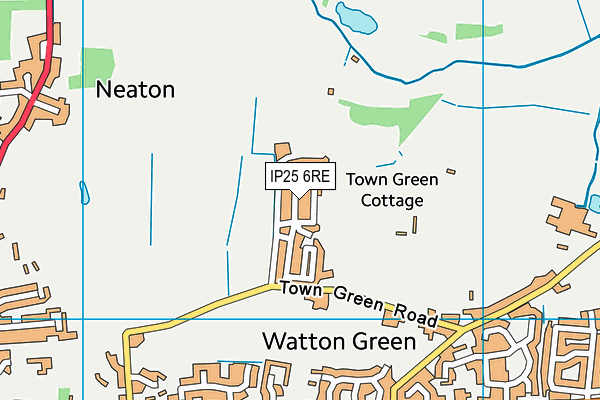 IP25 6RE map - OS VectorMap District (Ordnance Survey)