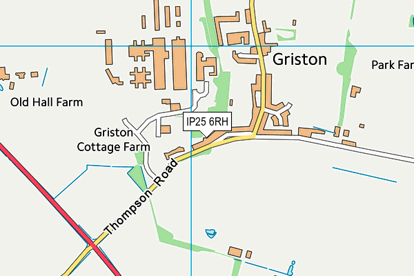 IP25 6RH map - OS VectorMap District (Ordnance Survey)