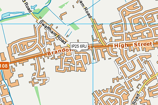 IP25 6RJ map - OS VectorMap District (Ordnance Survey)