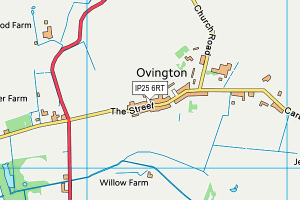 IP25 6RT map - OS VectorMap District (Ordnance Survey)