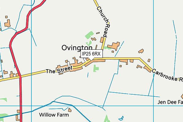 IP25 6RX map - OS VectorMap District (Ordnance Survey)