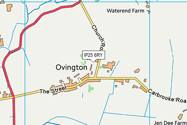 IP25 6RY map - OS VectorMap District (Ordnance Survey)