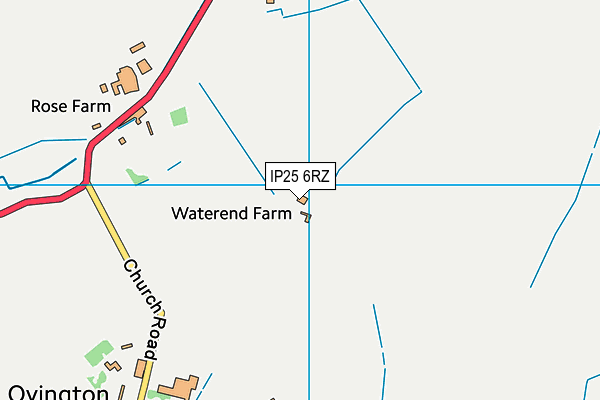 IP25 6RZ map - OS VectorMap District (Ordnance Survey)