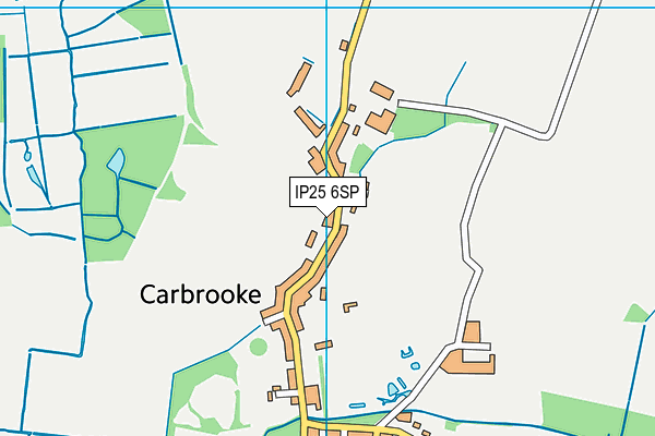 IP25 6SP map - OS VectorMap District (Ordnance Survey)