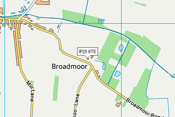 IP25 6TE map - OS VectorMap District (Ordnance Survey)