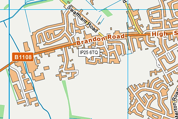 IP25 6TQ map - OS VectorMap District (Ordnance Survey)