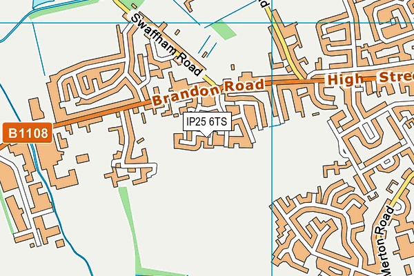 IP25 6TS map - OS VectorMap District (Ordnance Survey)