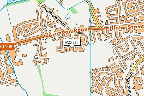 IP25 6TT map - OS VectorMap District (Ordnance Survey)