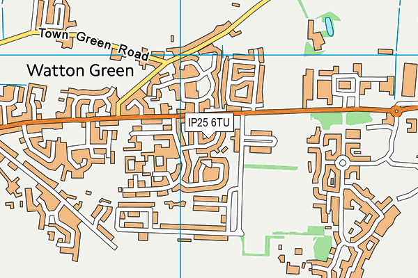 IP25 6TU map - OS VectorMap District (Ordnance Survey)