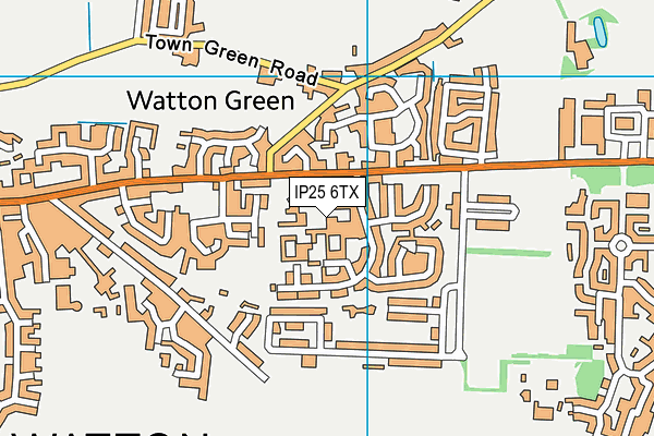 IP25 6TX map - OS VectorMap District (Ordnance Survey)