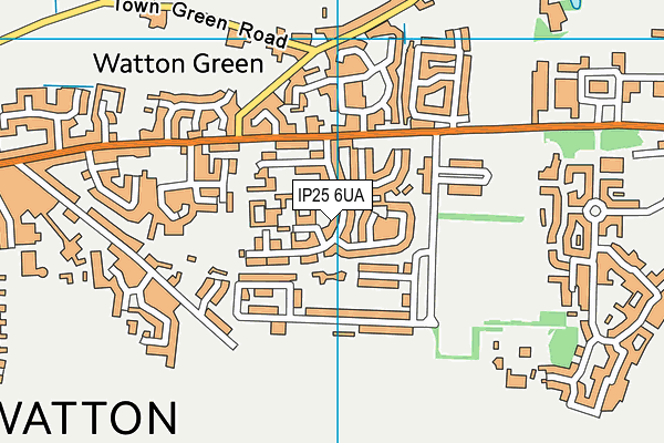 IP25 6UA map - OS VectorMap District (Ordnance Survey)