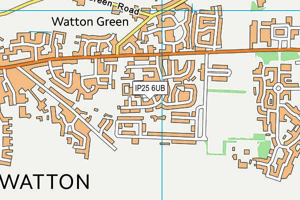 IP25 6UB map - OS VectorMap District (Ordnance Survey)