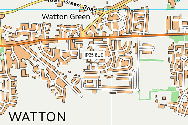 IP25 6UE map - OS VectorMap District (Ordnance Survey)