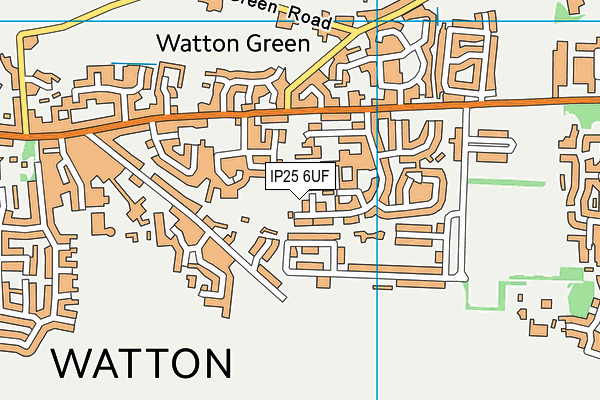 IP25 6UF map - OS VectorMap District (Ordnance Survey)