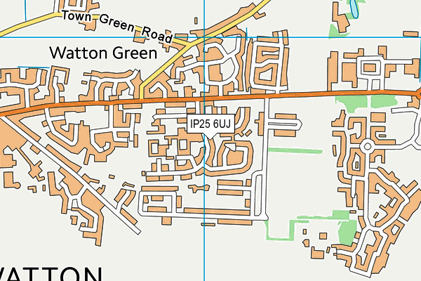 IP25 6UJ map - OS VectorMap District (Ordnance Survey)