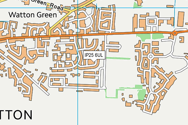 IP25 6UL map - OS VectorMap District (Ordnance Survey)