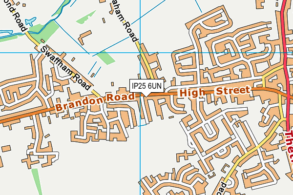 IP25 6UN map - OS VectorMap District (Ordnance Survey)