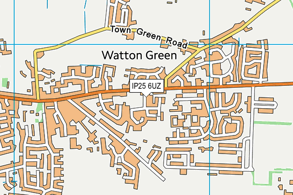 IP25 6UZ map - OS VectorMap District (Ordnance Survey)