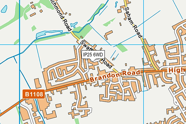 IP25 6WD map - OS VectorMap District (Ordnance Survey)