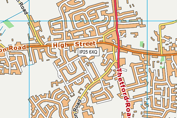 IP25 6XQ map - OS VectorMap District (Ordnance Survey)