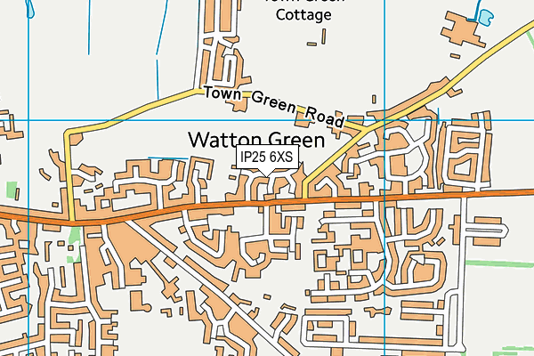 IP25 6XS map - OS VectorMap District (Ordnance Survey)