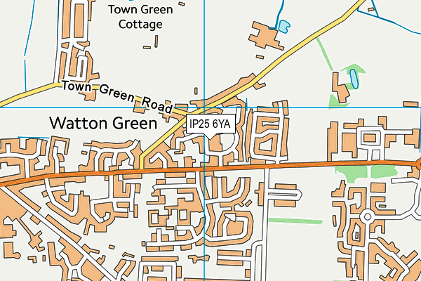 IP25 6YA map - OS VectorMap District (Ordnance Survey)